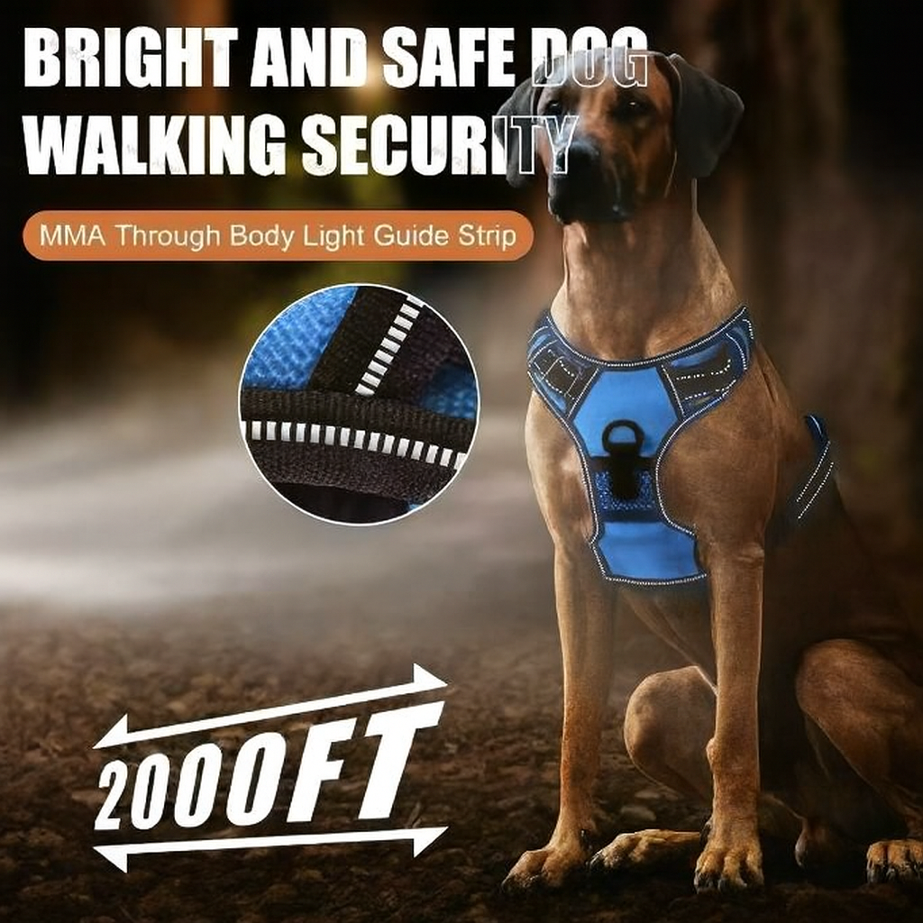 Collier lumineux LED pour chiens -BLEU-