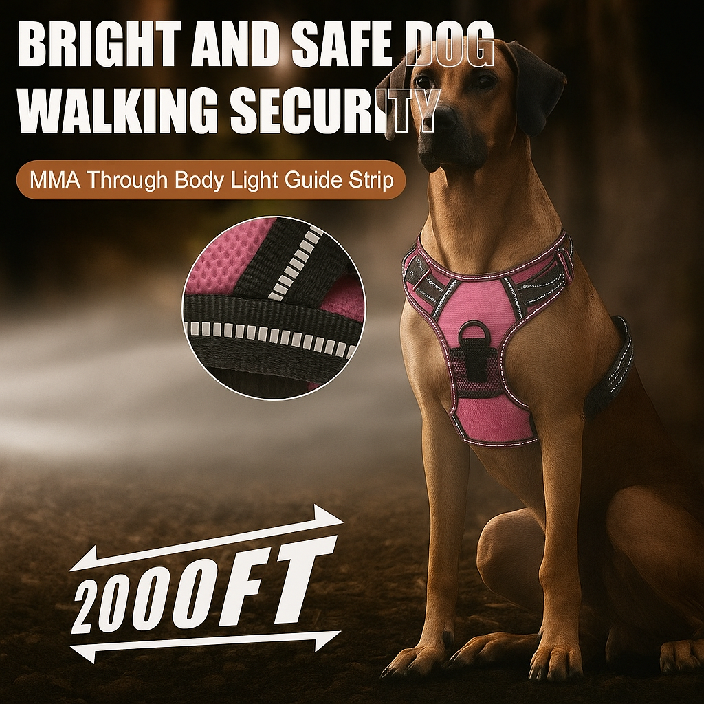 Collier lumineux LED pour chiens -ROSE-