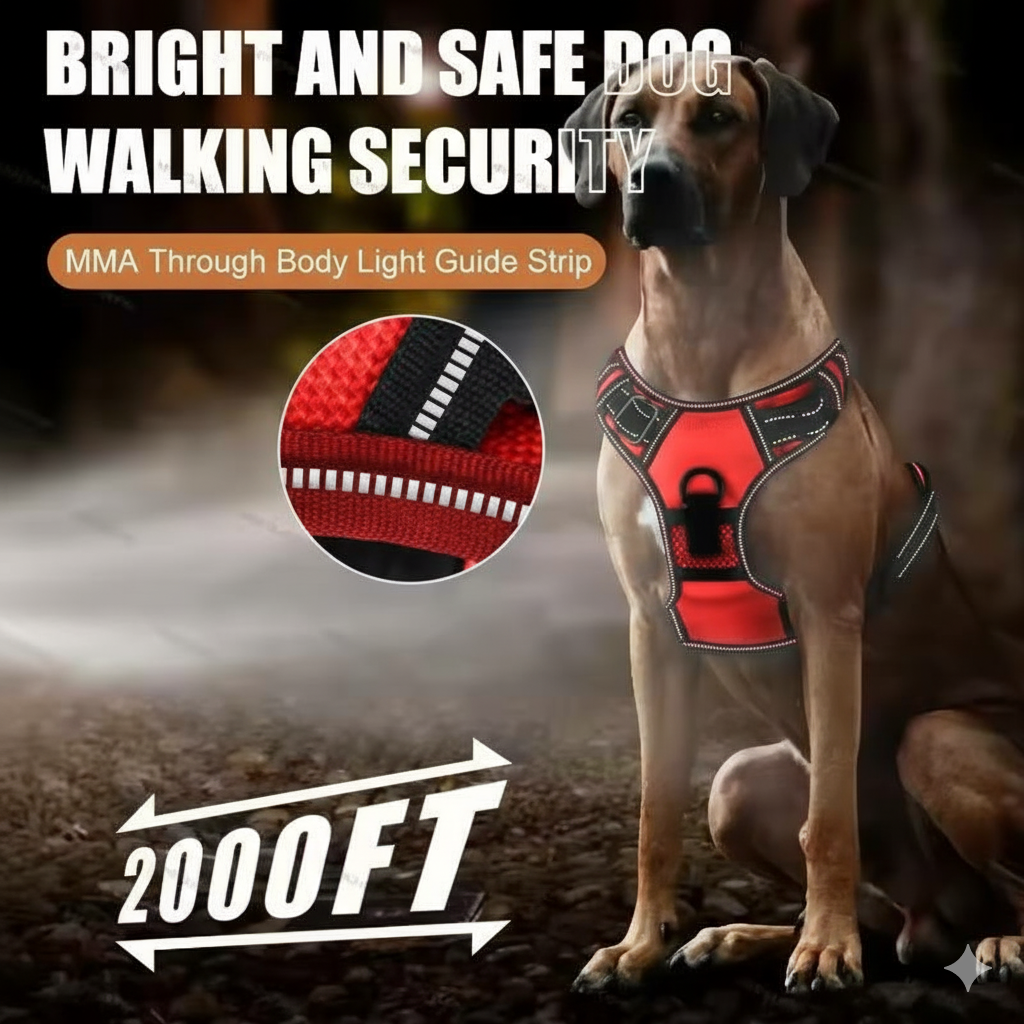 Collier lumineux LED pour chiens -ROUGE-